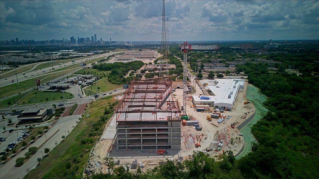 Aerial photograph of new medical center, Dallas, Texas