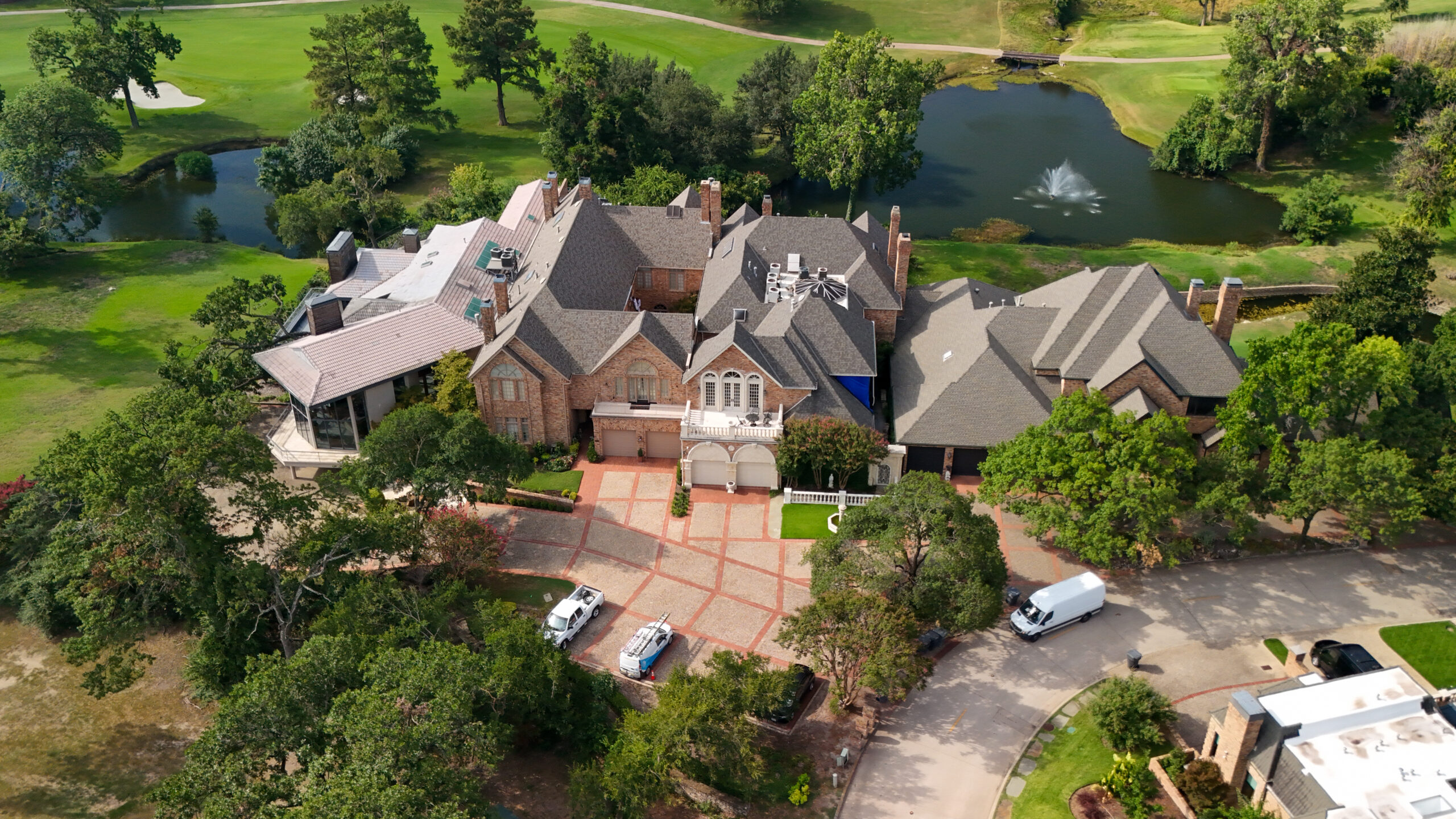 Aerial photograph of property on Club Hill, Dallas, Texas